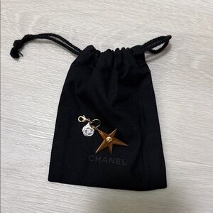 CHANEL Gold Star Keychain